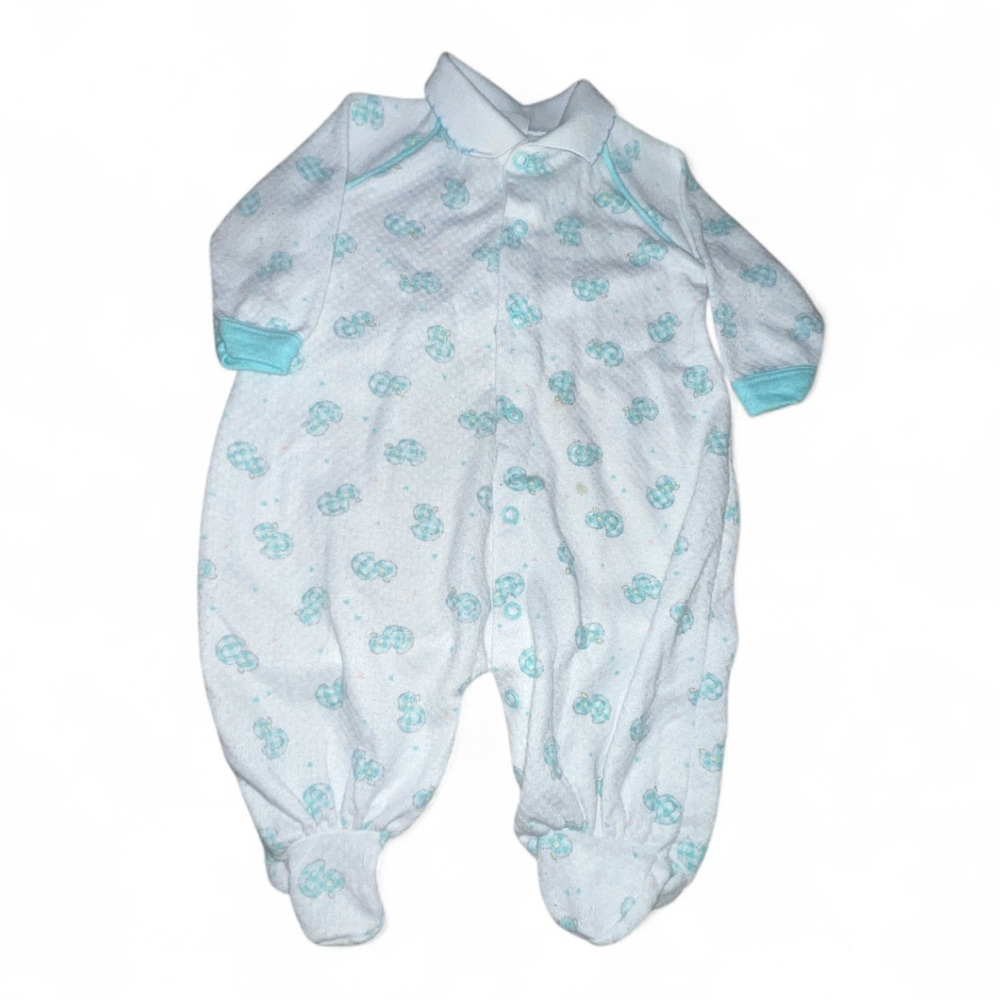 Secret Treasures Aqua and White Kids Footie